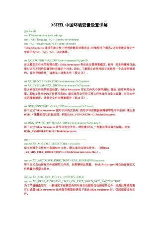 XSTEEL中国环境变量设置详解