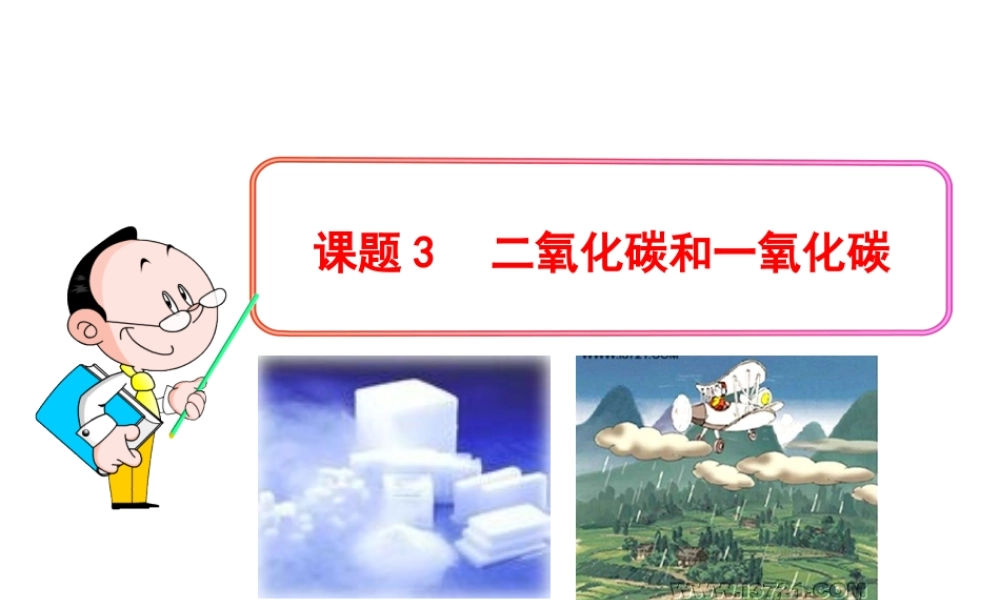 2013年秋九年级化学上册 第六单元 课题3 二氧化碳和一氧化碳教学课件 （新版）新人教版