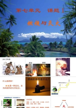 2013年秋九年级化学上册 第七单元 燃料及其利用 课题1 燃烧和灭火精品课件 （新版）新人教版