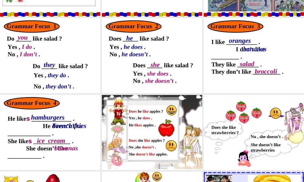 2006年浙江地区人教版新目标英语学科七年级上Unit6新人教版