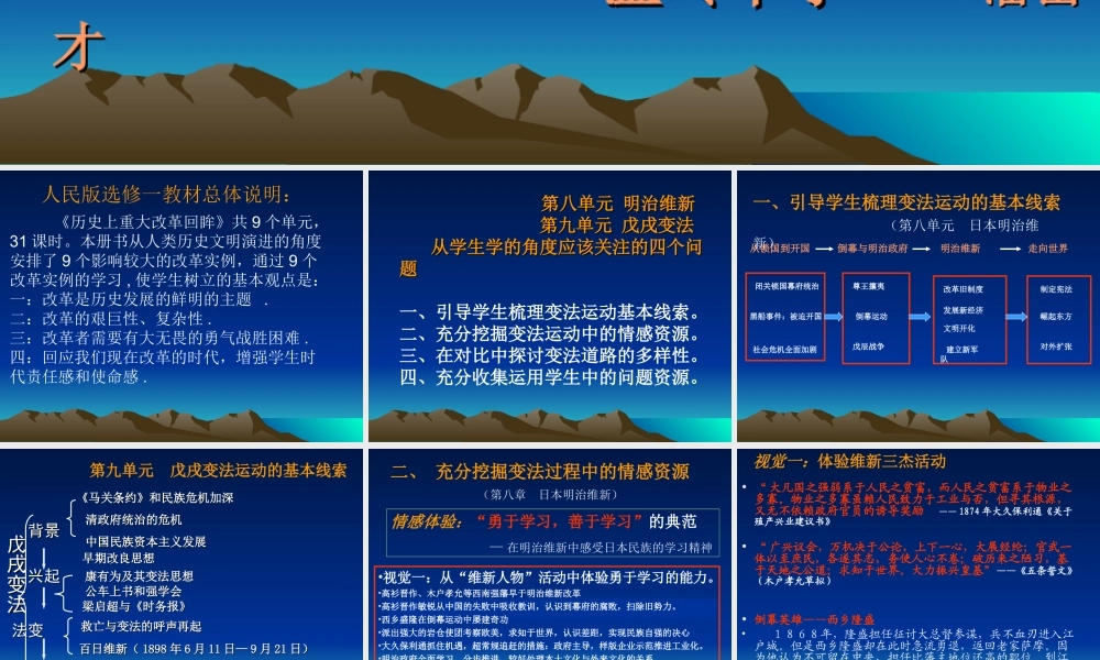 2008年台州市高中历史培训资料