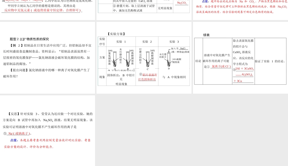 2012年中考化学复习资料 专题五 科学探究课件