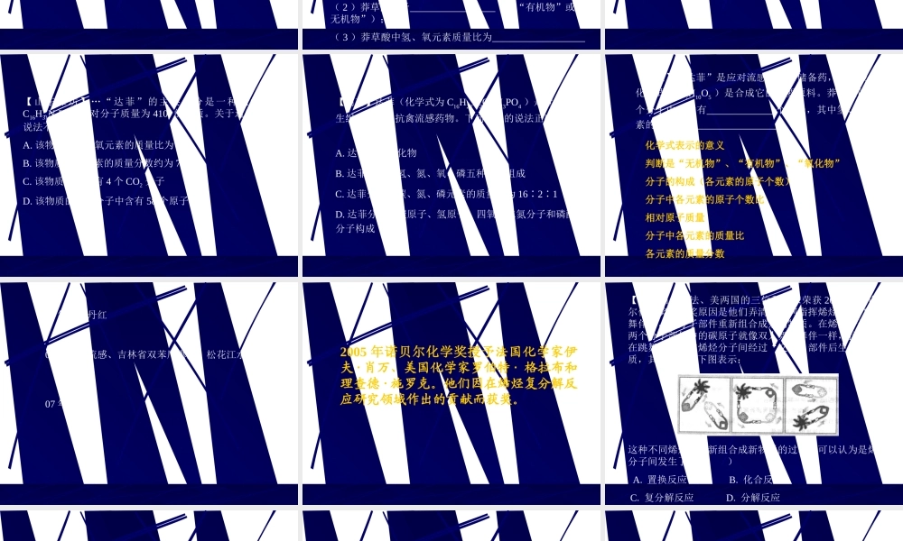 2007年中考化学学复习研讨会资料