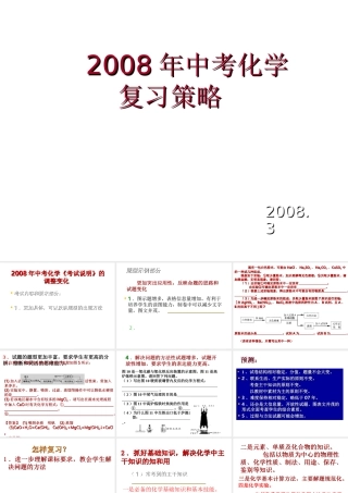 2008年中考化学复习
