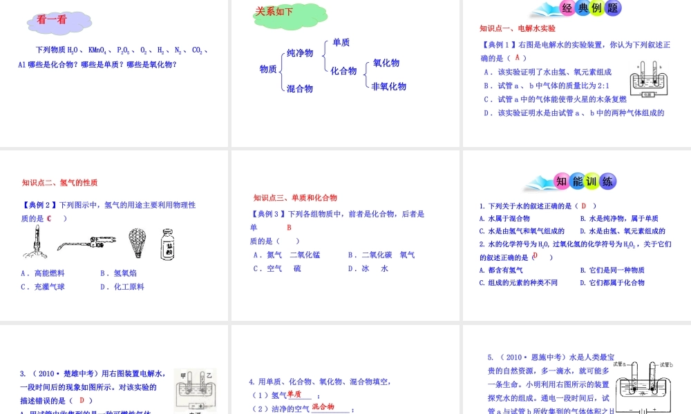 2013年秋九年级化学上册 第四单元 课题3 水的组成教学课件 （新版）新人教版