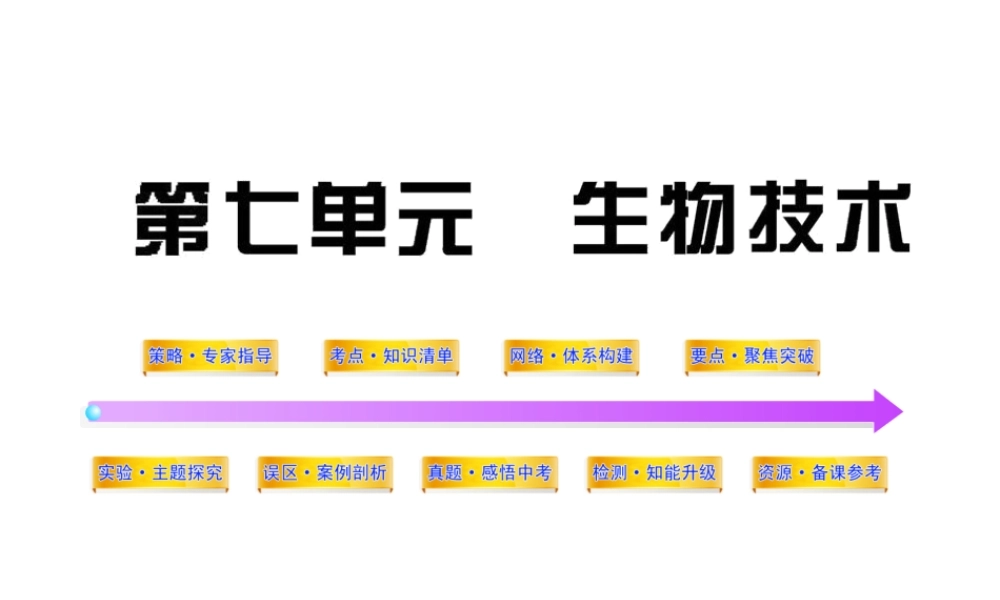 2012年中考生物第一轮复习资料 第七单元生物技术课件 济南版