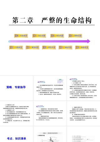 2012年中考生物学第二轮专题复习资料 第一单元认识生物 第二章严整的生命结构课件 济南版
