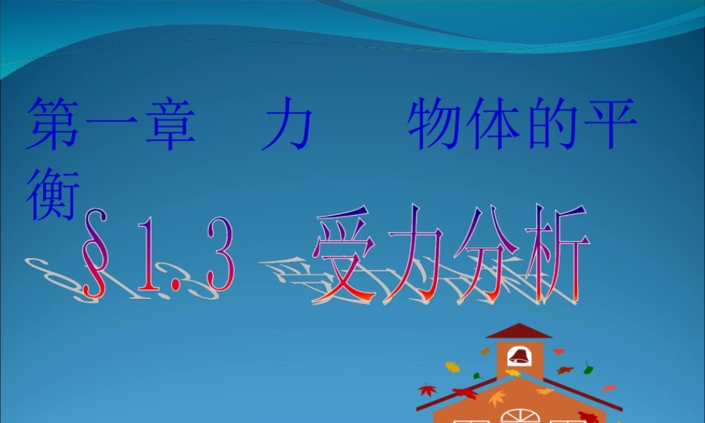 2009届高三第一轮复习——物体的受力分析04