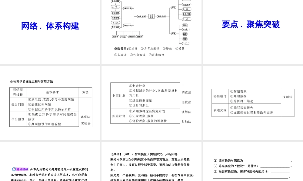 2012年中考生物学第二轮专题复习资料 第一单元认识生物 第一章奇妙的生命现象课件 济南版