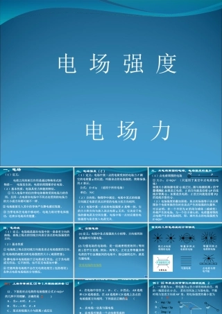 2009届高三第一轮复习——电场强度和电场力21