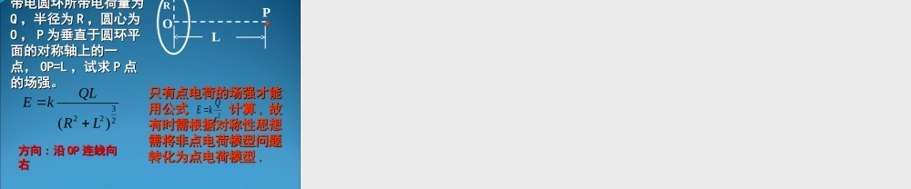 2009届高三第一轮复习——电场强度的叠加22