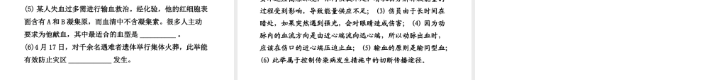 2012年中考生物学第二轮专题复习资料 专题四开放题解题技法课件 济南版