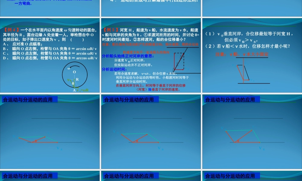 2009届高三第一轮复习——运动的合成与分解18