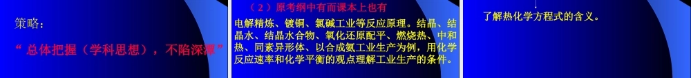 2009年浙江省杭州市高三化学教研活动资料：《2009年浙江省普通高考考试说明学习体会》课件（吴思杰）