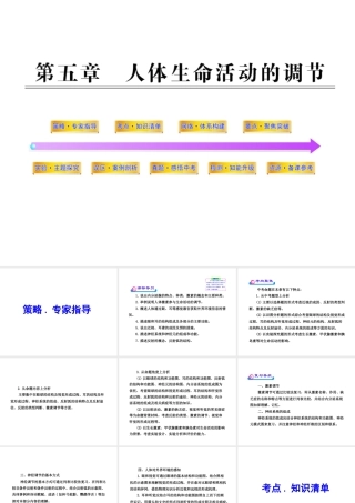2012年中考生物学第一轮复习资料 第三单元第五章人体生命活动的调节课件 济南版