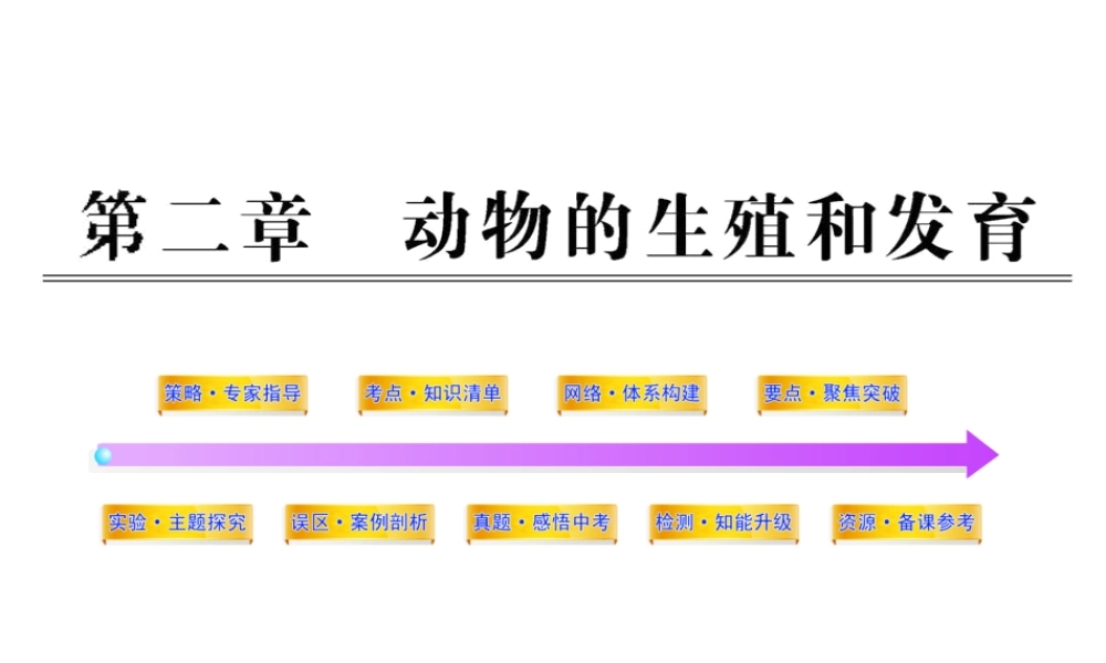 2012年中考生物学第一轮复习资料 第四单元物种的延续第二章动物的生殖发育课件 济南版