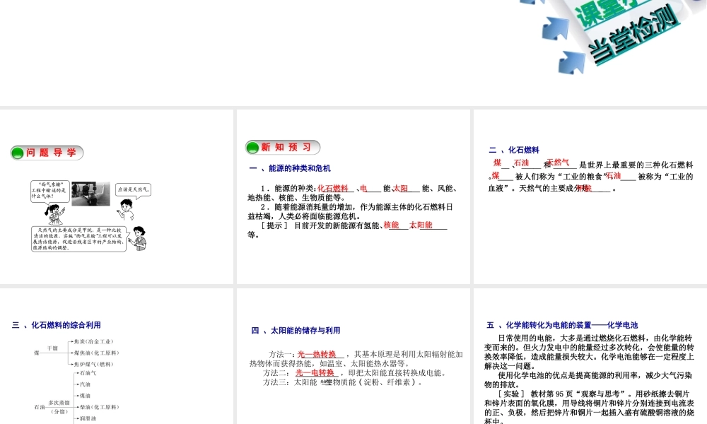 2014-2015九年级化学下册 9.1 能源的综合利用课件 （新版）沪教版