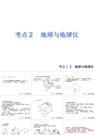 2013届中考地理最后冲刺练 考点2 地球与地球仪课件 湘教版