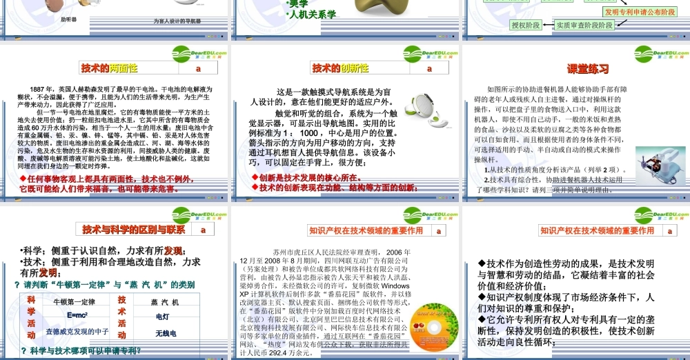 2010年6月份高二通用技术 会考复习资料 第一章 走进技术世界教学课件