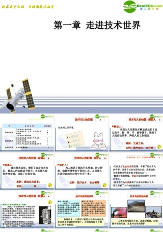 2010年6月份高二通用技术 会考复习资料 第一章 走进技术世界教学课件