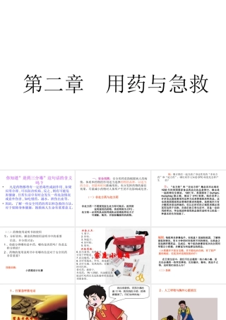 -八年级生物下册 第八单元 第二章 用药与急救复习课件 新人教版-新人教版初中八年级下册生物课件