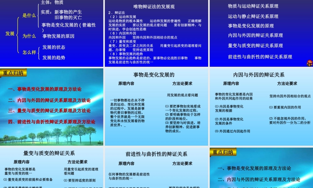 2010年河北省石家庄高三政治知识专题复习教学建议 坚持发展的观点新人教版