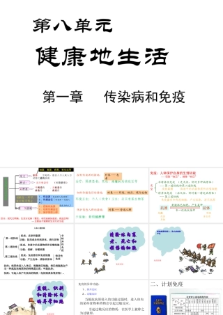-八年级生物下册 第八单元 第一章 传染病和免疫复习课件 新人教版-新人教级下册生物课件
