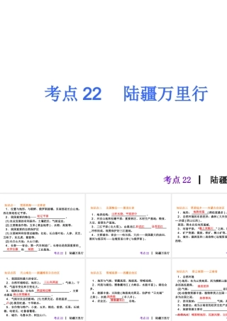 2013届中考地理最后冲刺练 考点22 陆疆万里行课件 湘教版