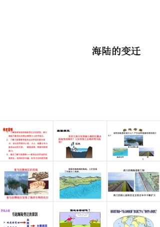 2014-2015学年七年级地理上册《2.2 海陆的变迁》课件 新人教版