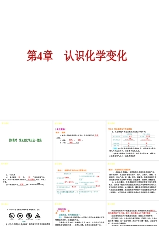 2013届中考化学考前热点聚焦《第8课时 常见的化学反应—燃烧》（单课考点聚焦+热考精讲+知识点归类）课件 沪教版