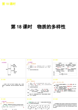 2012版中考化学一轮复习 18课时物质的多样性精品课件 人教新课标版