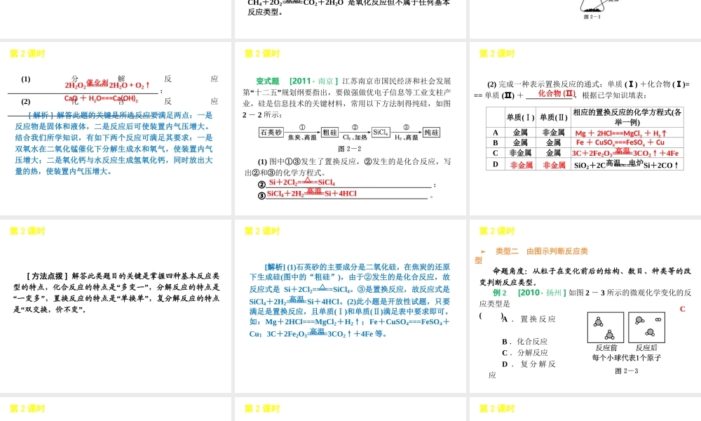 2012版中考化学一轮复习 第2课时认识几种化学反应精品课件 人教新课标版