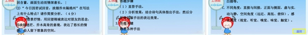 2010年高三英语高考二轮复习专题PPT学案：鉴赏古诗的表达技巧