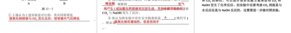 2012版中考化学一轮复习 第12课时酸和碱的性质精品课件 人教新课标版