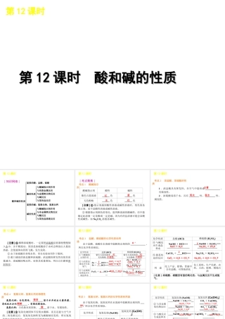 2012版中考化学一轮复习 第12课时酸和碱的性质精品课件 人教新课标版