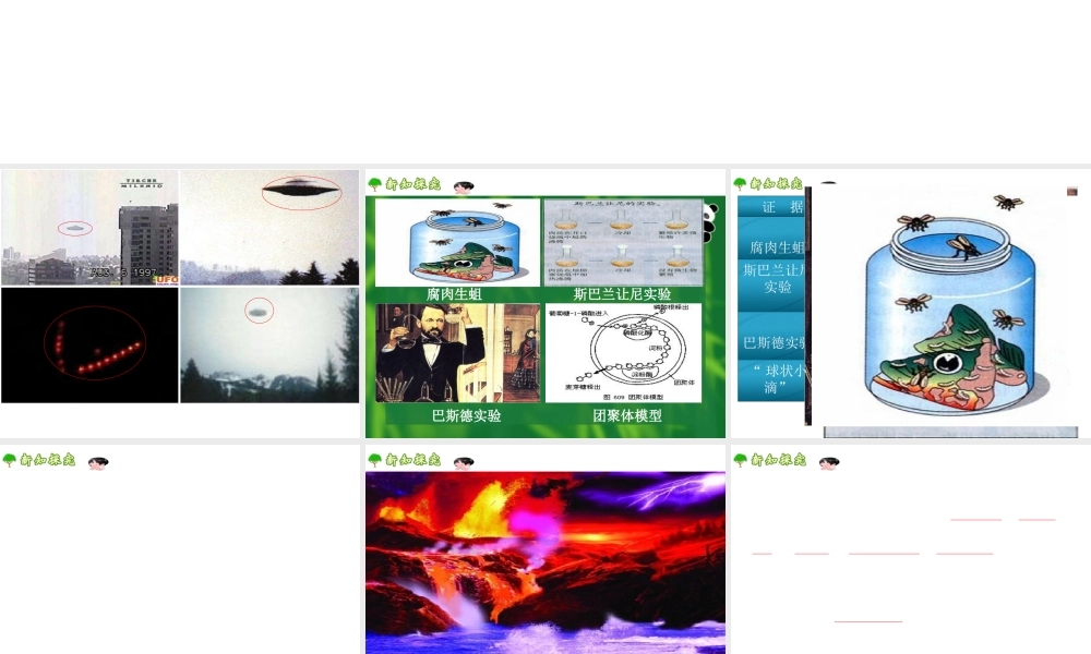 2013届中考生物 查漏补缺复习 专题五 地球上生命的起源课件