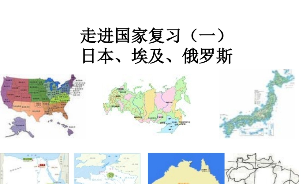 2014-2015学年七年级地理下册 第八章 走进国家课件 湘教版