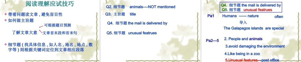 2010年高考英语复习精典素材――17.任务型阅读应试技巧