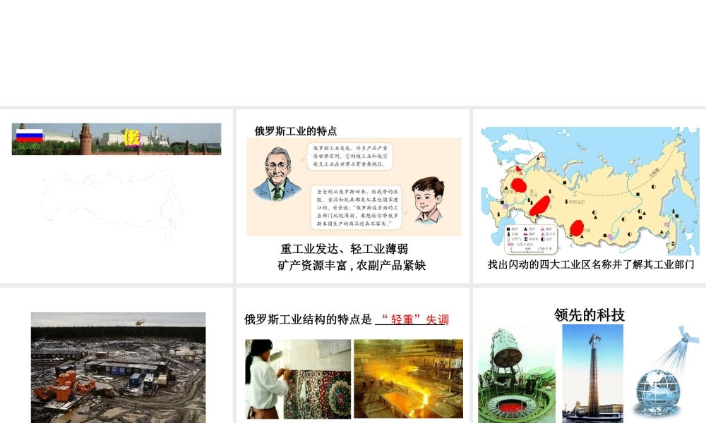 2014-2015学年七年级地理下册 第九单元 第4课 俄罗斯（二）课件 商务星球版