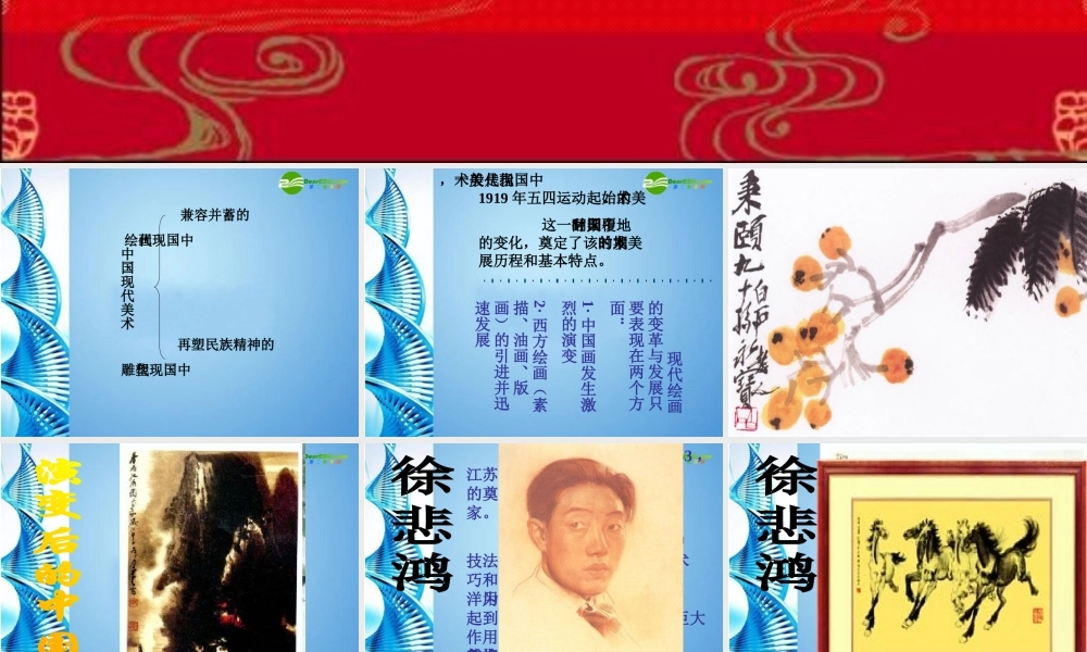 2010级高一基本能力 第14课中国现代美术学习课件