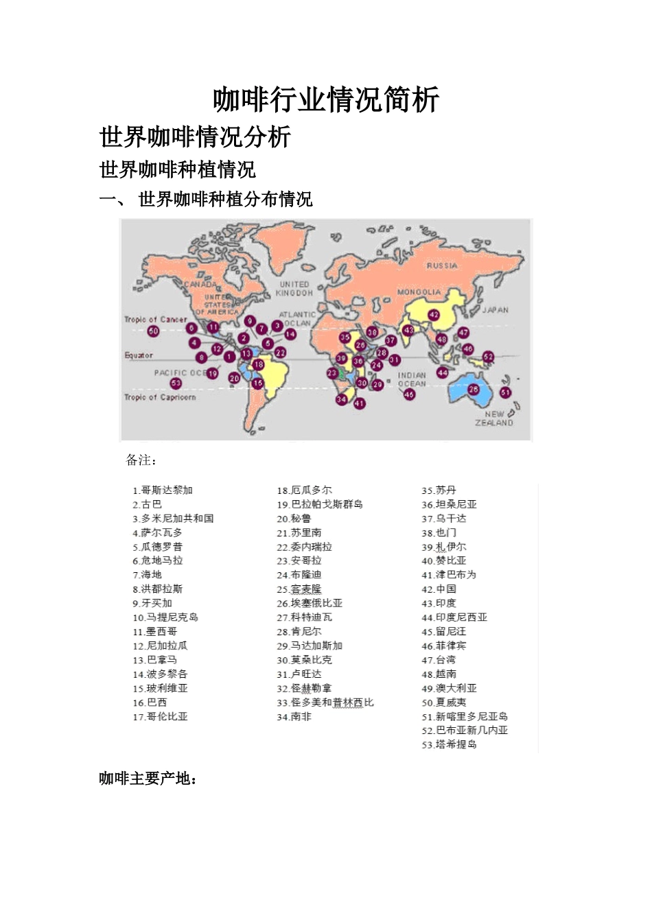 咖啡行业情况简析_第1页