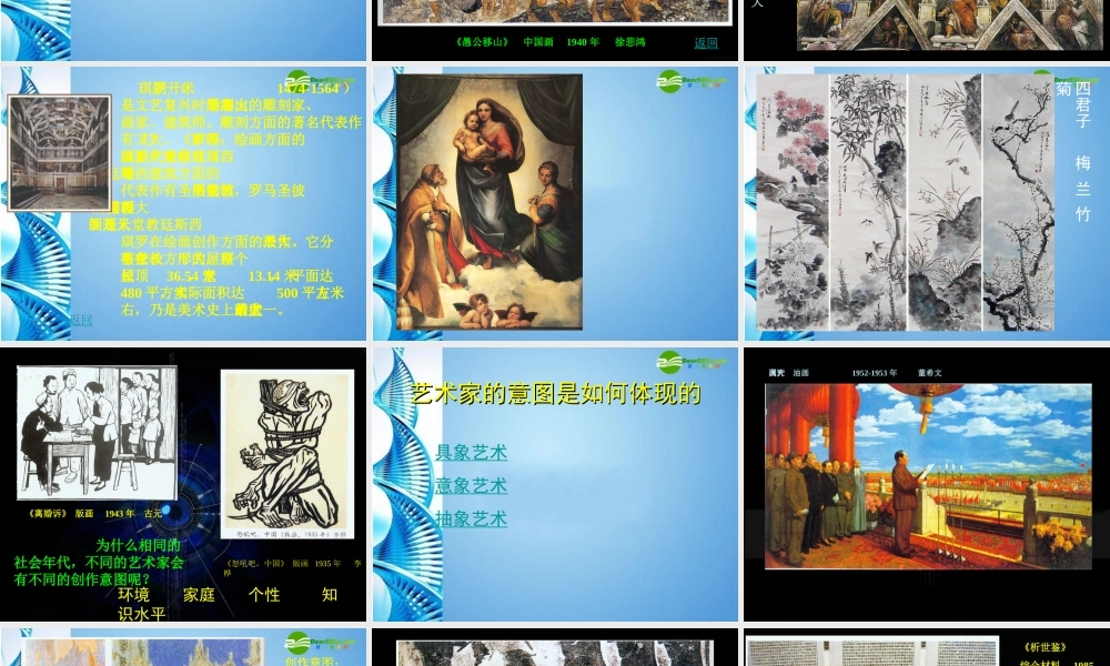 2010级高一基本能力 第7课分析美术作品的创作意图学习课件