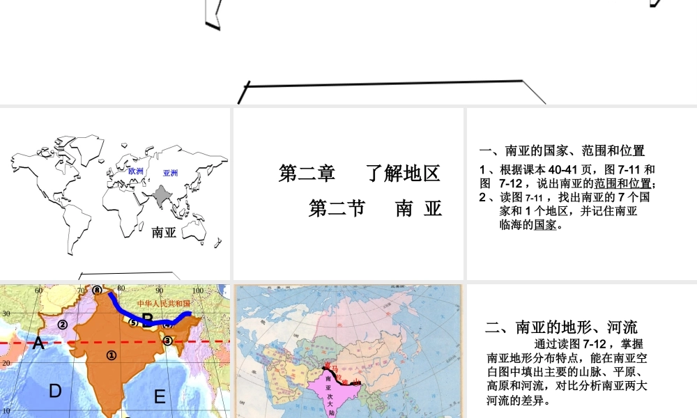 2014-2015学年七年级地理下册 第七章 第二节 南亚课件3 湘教版