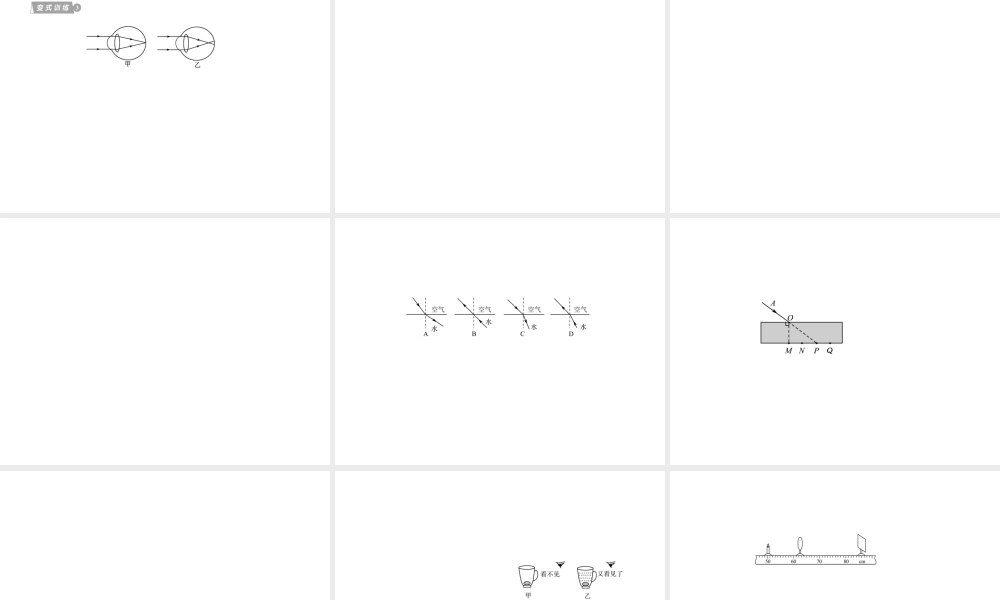 2012版中考科学 专题14 光的折射 波精品课件 浙教版