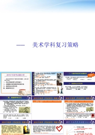 2011高三基本能力 美术复习研讨会课件