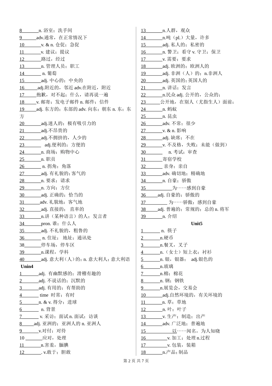 人教版九年级单词默写_第2页