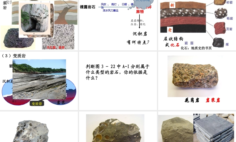 2013年七年级科学上册 3.3 组成地壳的岩石课件2 浙教版