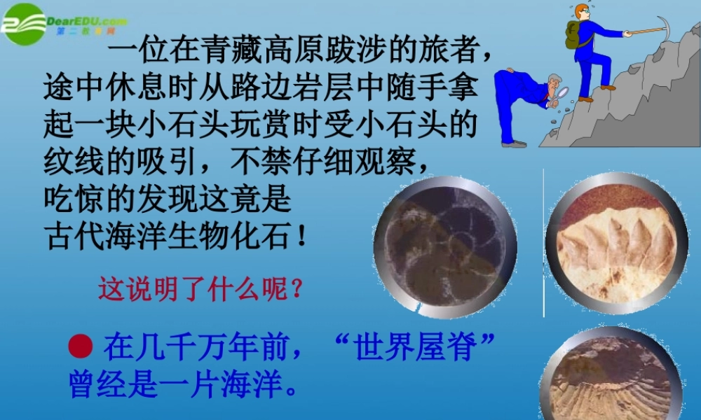 2013年七年级科学上册 3.4 地壳变动和火山地震  地壳变动的证明课件 浙教版