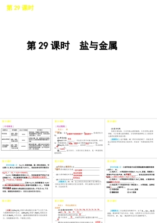 2012版中考科学一轮复习 第29课时盐与金属精品课件 浙教版
