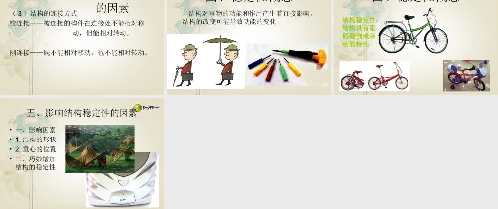 2014年高中通用技术 1.3结构的强度与稳定性课件 地质版